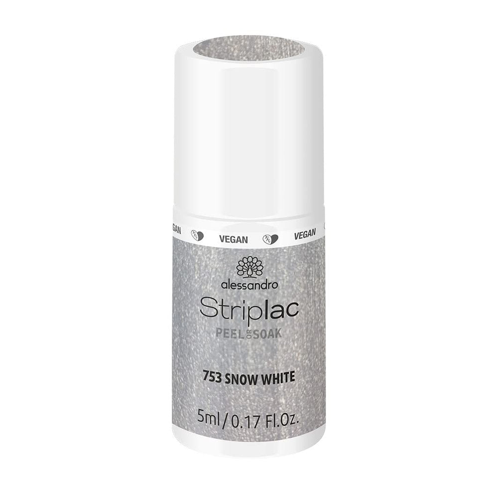 alessandro Striplac UV-Nagellack Flat White – Facile et facile à utiliser – Application facile grâce à la technologie Peel-Off – Vegan et sans alcool – 8 ml