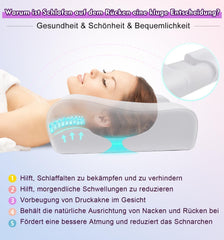 Oreiller anti-rides Hydomi Oreiller de beauté anti-âge 2 en 1 Oreiller orthopédique de soutien du cou Douleurs au cou et aux épaules Oreiller en mousse à mémoire de forme pour garder la tête droite Oreillers orthopédiques cervicaux Naty Shop