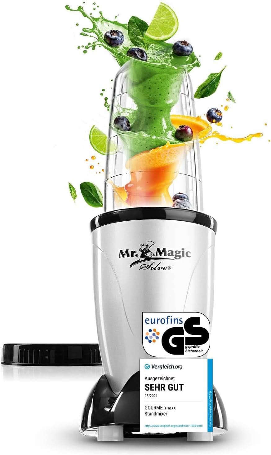 Gourmetmaxx Mr Magic Blender, Smoothie Maker avec pack d'accessoires Xxl Naty Shop