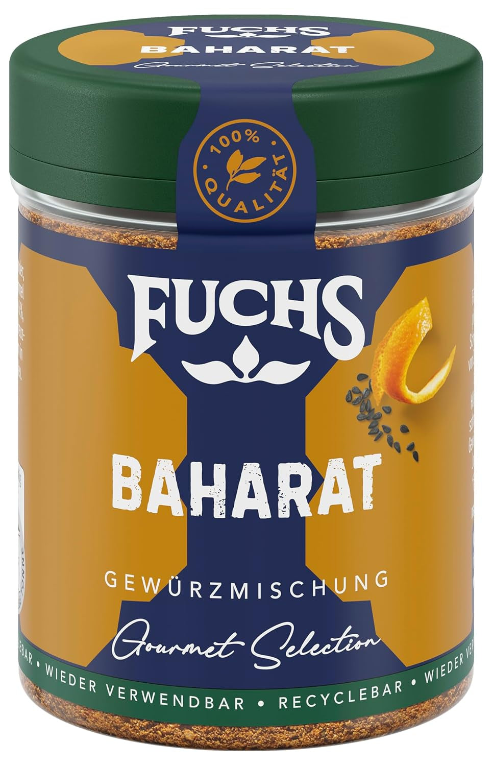 Fuchs Gewürze Gourmet Selection Naher Osten-Afrika – Dukkah Gewürzmischung, nachfüllbarer Gewürz Mix, zum Verfeinern von Fisch und Lamm, végétalien, 50 g