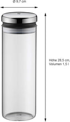 WMF Bocal de conservation en verre Depot 1,5 l, hauteur 28,5 cm, bocal de conservation avec couvercle & Bocal de conservation en verre Depot 2 l, hauteur 36 cm, bocal de conservation avec couvercle Boîtes de conservation Naty Shop