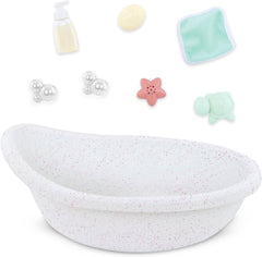 LullaBaby – Cădiță de baie pentru păpuși – Set de baie – Jucărie de baie – Accesorii pentru păpuși – Jocuri realiste cu apă – Copii 2 ani +