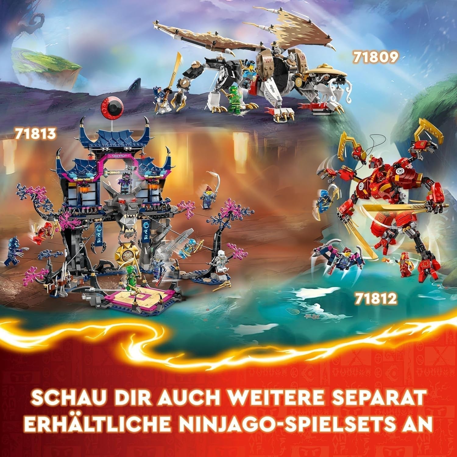 LEGO NINJAGO Kai's Ninja Climbing Mech, jouet Ninja avec figurine à construire et 4 mini figurines, ensemble d'aventure pour enfants, cadeau d'anniversaire pour garçons et filles de 9 ans 71812 Ensembles de construction Beuche den LEGO-Store