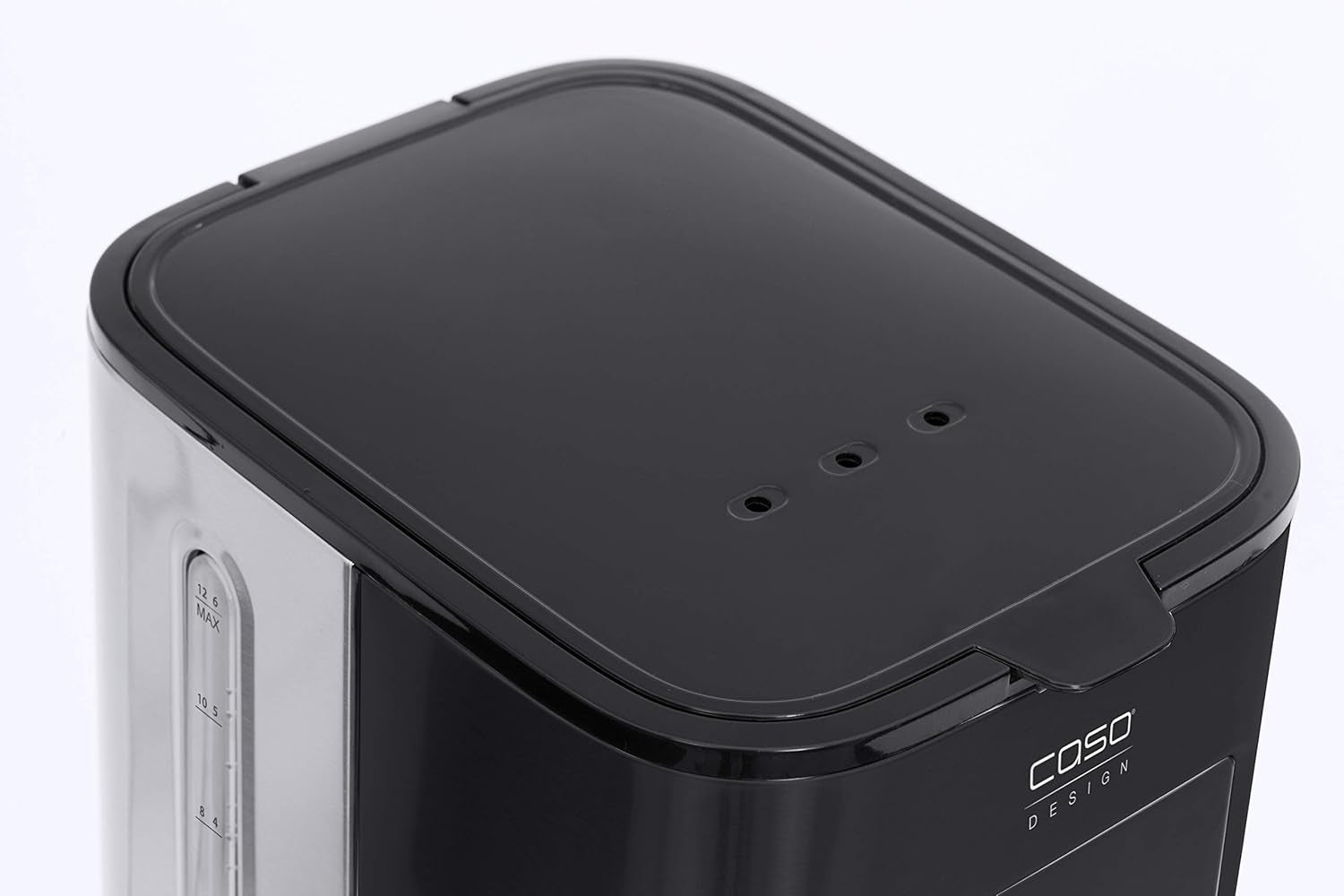 Machine à expresso CASO Coffee Taste and Style avec filtre permanent, 1,5 l, température d'infusion optimale 92-96 °C, système anti-goutte, tête d'infusion optimisée, acier inoxydable, 12 tasses