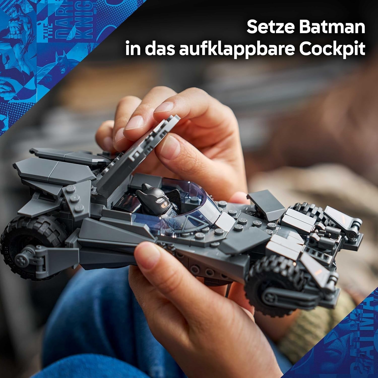 LEGO DC Batman Batman vs. Superman: Batmobil - Superhelden Spielzeugauto - Kreatives Spielzeug mit Minifigur für Kinder ab 9 Jahren - DIY Bauset zum Spielen - Geschenk für Jungen und Mädchen - 76331