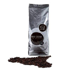 Maxi Crema 1000g de grains de café entiers - Une maîtrise de la torréfaction italienne originale pour les plus hautes exigences ! Café, Cappuccino, Expresso, Latte Macchiato