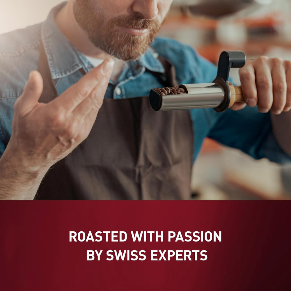 Schwiizer Schüümli Espresso, grains de café 100% Arabica, fort et intense, idéal pour machines à expresso automatiques, force 4/5, torréfaction moyenne, Rainforest Alliance, 1kg