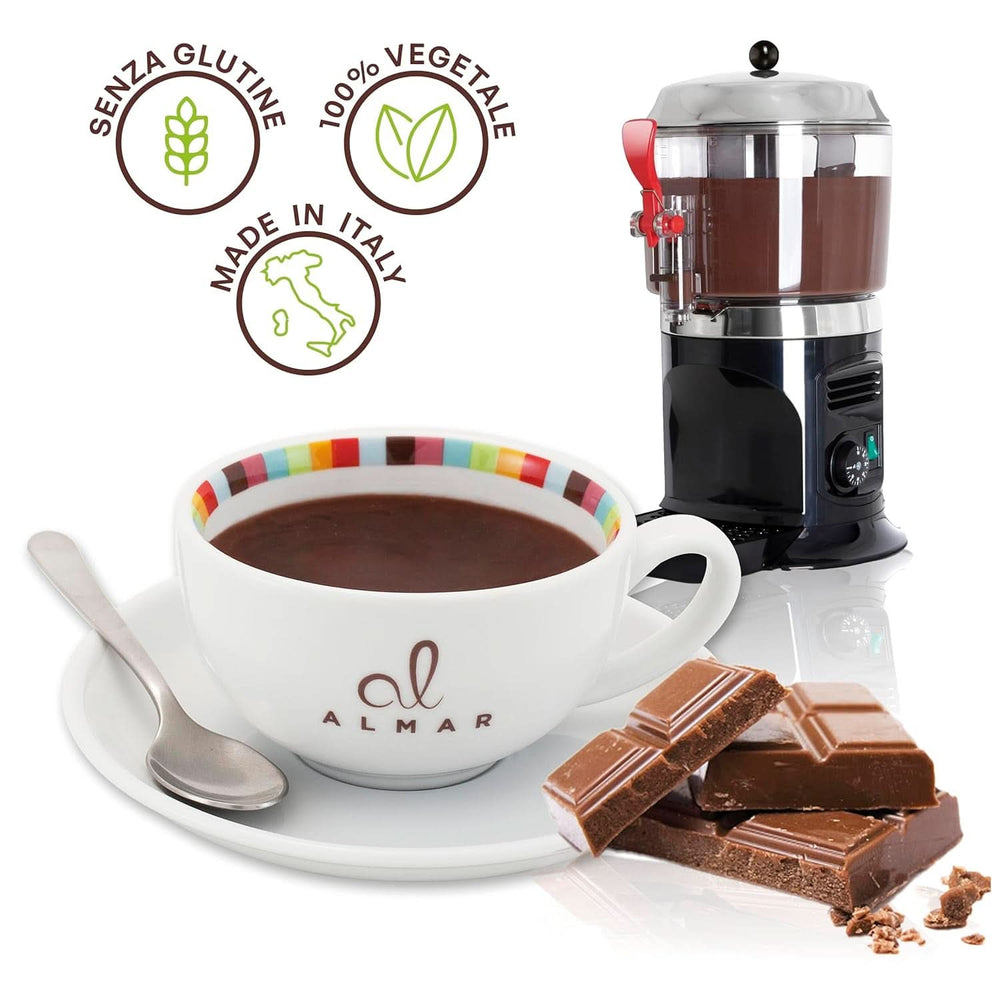 Chocolat chaud italien Cortina TARTE CHOCOLAT AMER, 15 sachets X 30 grammes Cacao et Chocolat Chaud Naty Shop