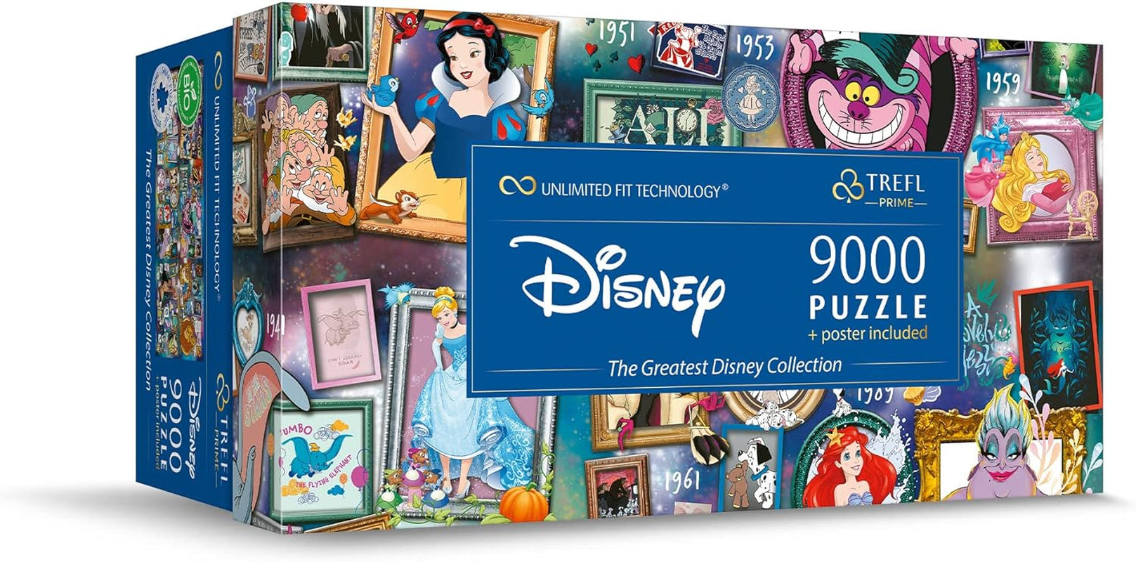 Trefl 81020 9000 pièces, grand puzzle, carton le plus épais, bio, EKO, collage de personnages de conte de fées, divertissement pour adultes et enfants à partir de 12 ans, Disney, la plus grande collection de Disney Puzzle Naty Shop La plus grande collection de Disney