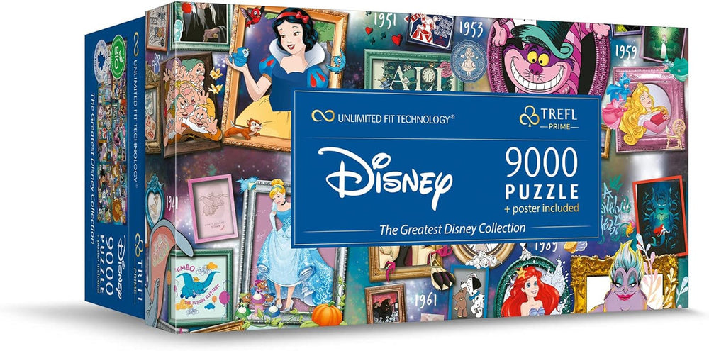 Trefl 81020 9000 pièces, grand puzzle, carton le plus épais, bio, EKO, collage de personnages de conte de fées, divertissement pour adultes et enfants à partir de 12 ans, Disney, la plus grande collection de Disney Puzzle Naty Shop La plus grande collection de Disney