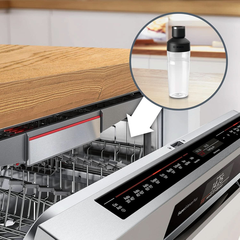 Bosch Vakuum-Standmixer Vitapower Series 8 MMBV621M, Starke Mixleistung, Vitaminschonende Zubereitung, 4 Automatikprogramme, Vakuum-Togo Flasche, 37 000 U/Min, 1000 W, Silver Mother and Child Naty Shop