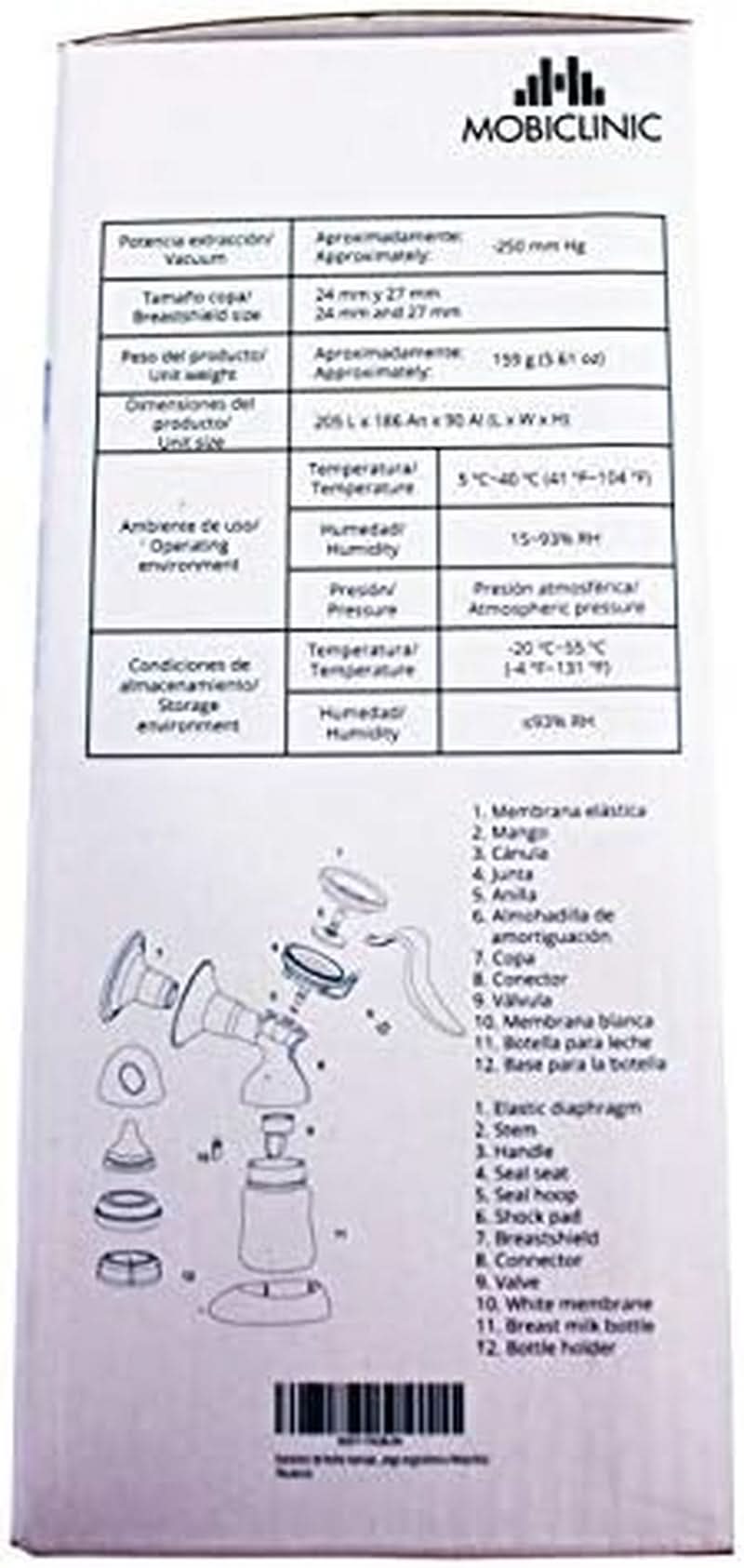 Mobiclinic ®, Tire-lait manuel, marque européenne, poignée ergonomique Accessoires Alimentation et Allaitement Bebe Naty Shop