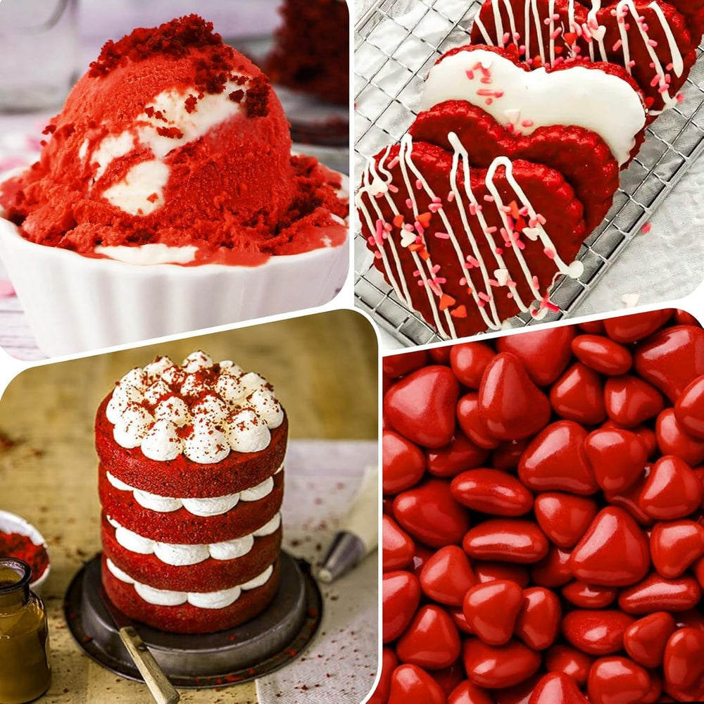 Colorant alimentaire en gel – Colorant alimentaire en gel hautement concentré pour gâteaux, pâtisserie, œufs de Pâques, boissons – Colorant alimentaire sans sucre pour fondant, glaçage, slime, décoration de gâteaux (velours rouge, 150 g)