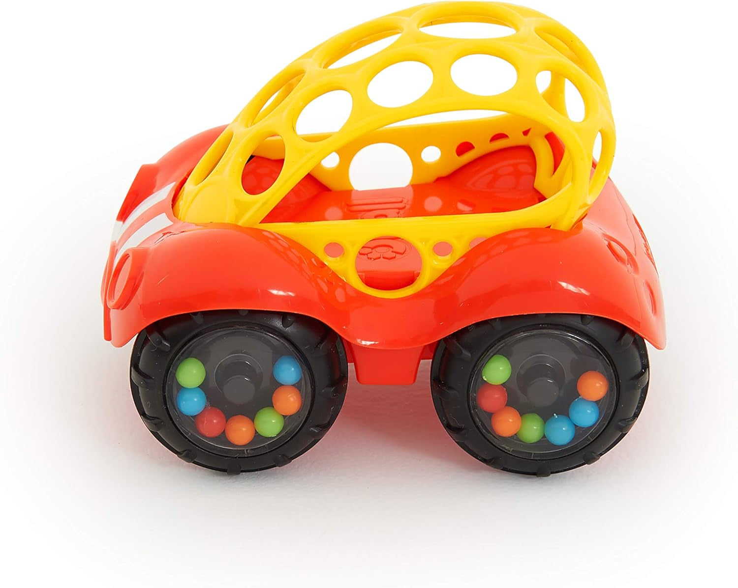 Bright Starts Oball Hochet Jouet Voiture Jouet d'Activité Motrice pour Bébés et Tout-Petits à partir de 3 Mois 1 Pièce Couleur Aléatoire Bleu ou Rouge Jouets pour Bébés Naty Shop