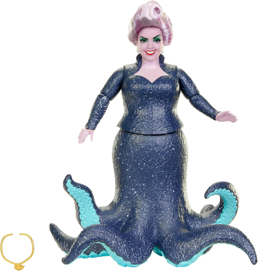 Mattel DISNEY Ariel La Petite Sirène - Ursula avec tentacules, collier amovible et chignon lavande pour un plaisir de coiffure sans fin, convient aux enfants à partir de 3 ans, HLX12