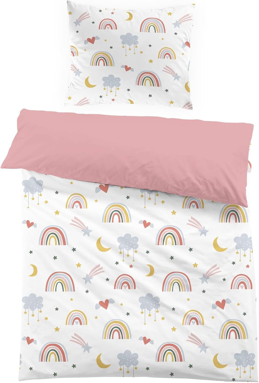 Linge de lit enfant, Rainbow, microfibre Linge de lit - enfant Naty Shop Rainbow (Modèle 1) 135X200+80X80