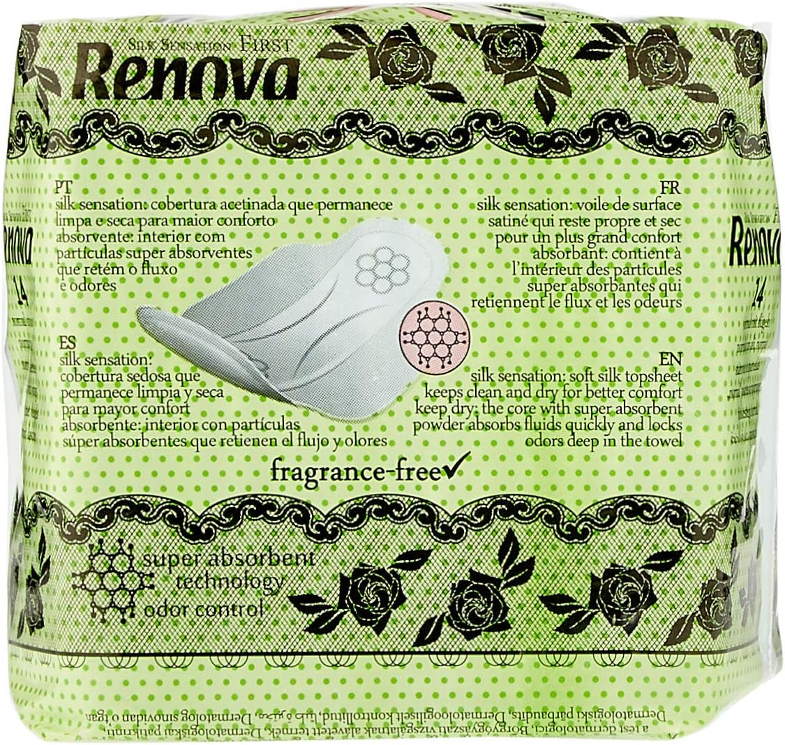 Rénovez les premières compresses normales avec des ailes | 14 comprimés | Ultra fin et super absorbant.