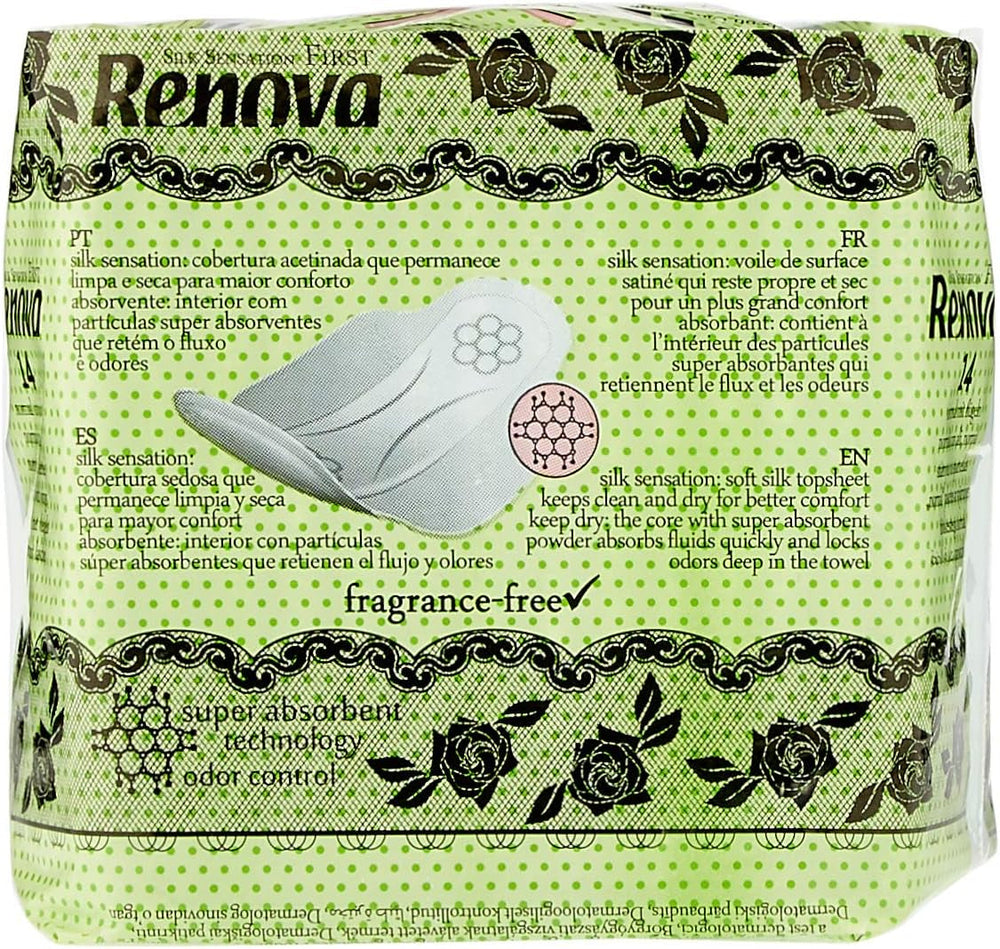 Rénovez les premières compresses normales avec des ailes | 14 comprimés | Ultra fin et super absorbant.