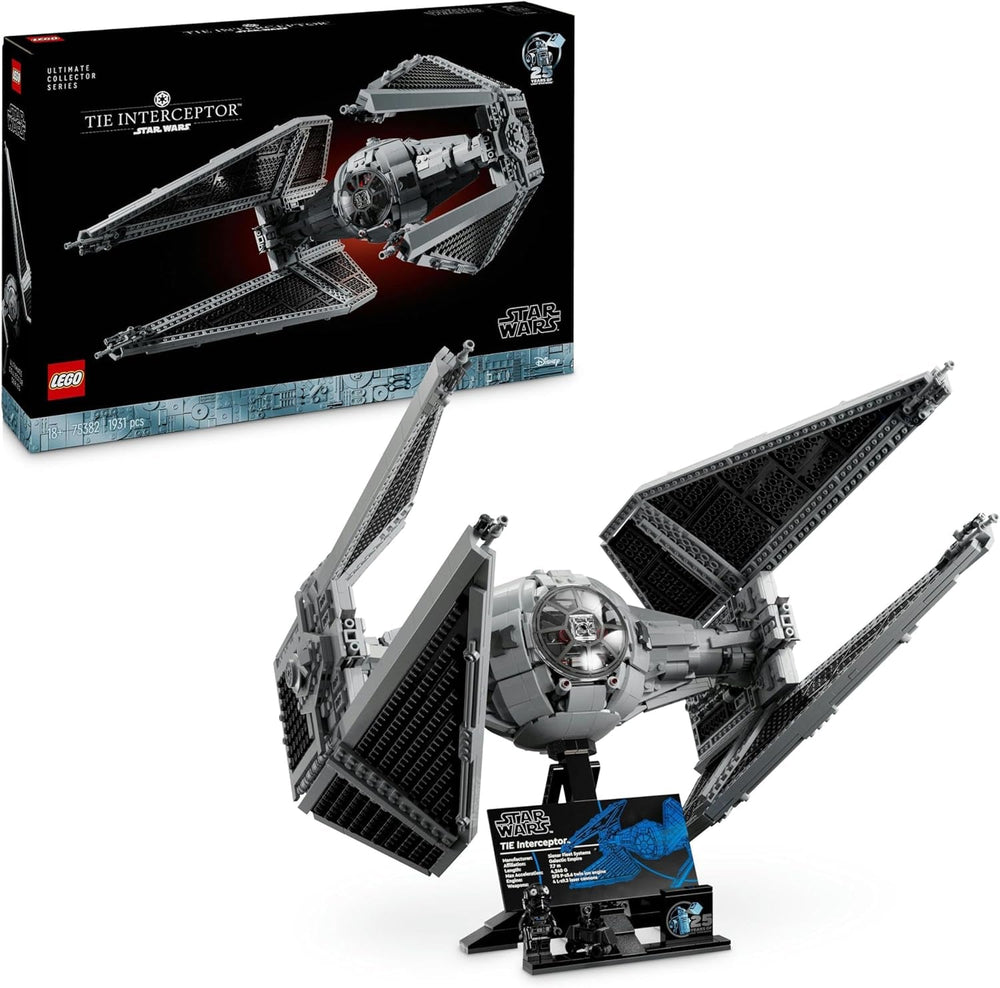 LEGO Star Wars Tie Interceptor Ultimate Collector Series Ensemble de construction créatif pour adultes Starfighter Brick Model Fan Gift Collectible Ucs Set 75382 Besuche den LEGO-Store Building Sets Default Title