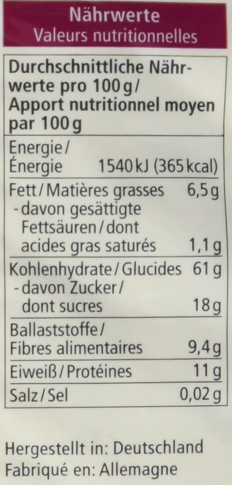 Muesli bio aux fruits des bois, 750g