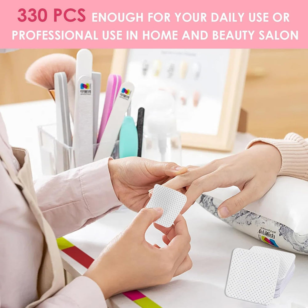 330 pièces Fusselfrei Nägel Wattepads, Fusselfreie Nageltücher, Nagel Wischtücher Wattepads, Nagelleck Entfernen Für Cleaner Gelnägel Nail Wipes Pads (Blanc)