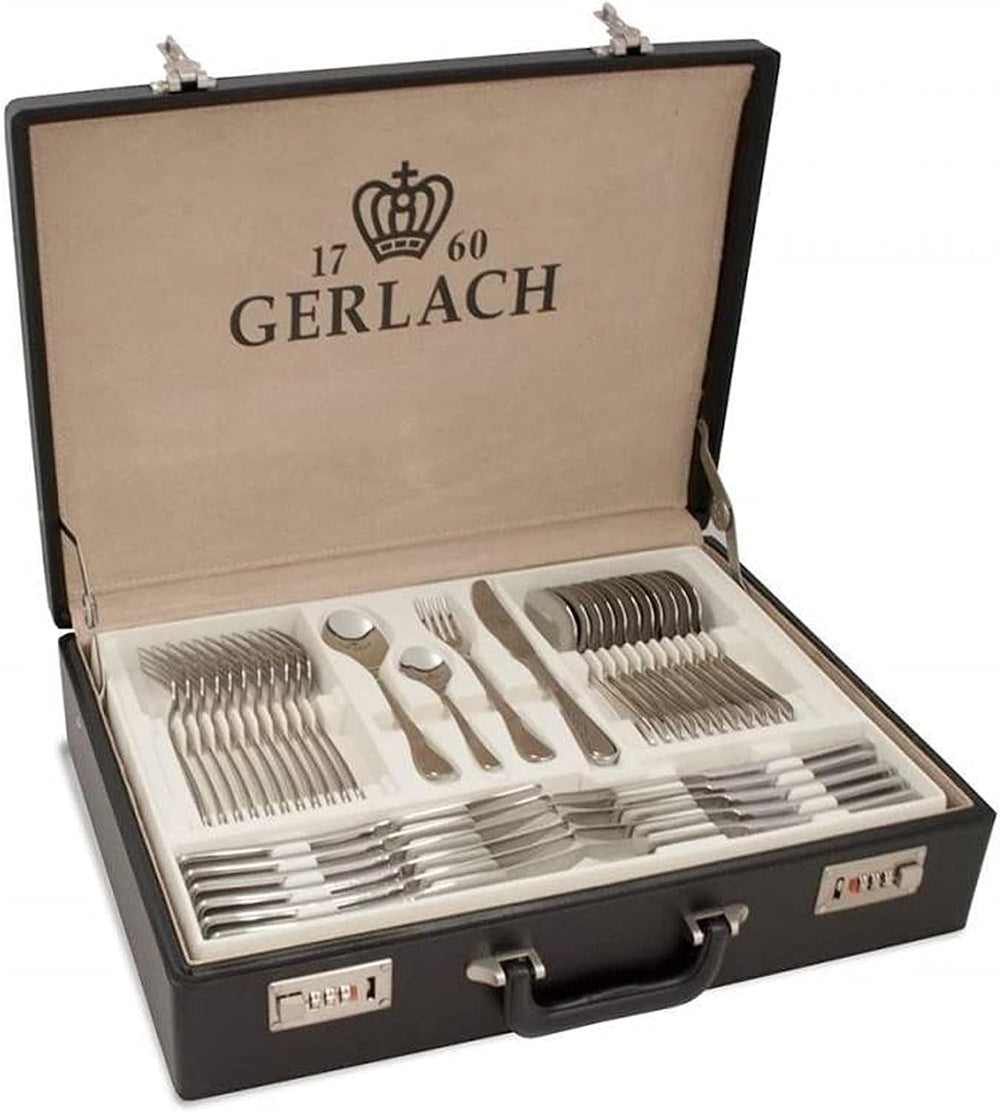 Gerlach Celestia Ménagère pour 6 personnes Cuisine Naty Shop Argent mat 68 pièces