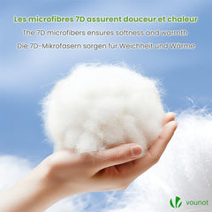 VOUNOT Couette 155X200Cm, Lot de 2 Couettes Hiver 4 Saisons 500GSM, composé de 2 couettes nouées ensemble Couette Adaptable été comme hiver, Norme Oeko-Tex Couettes et couettes Naty Shop