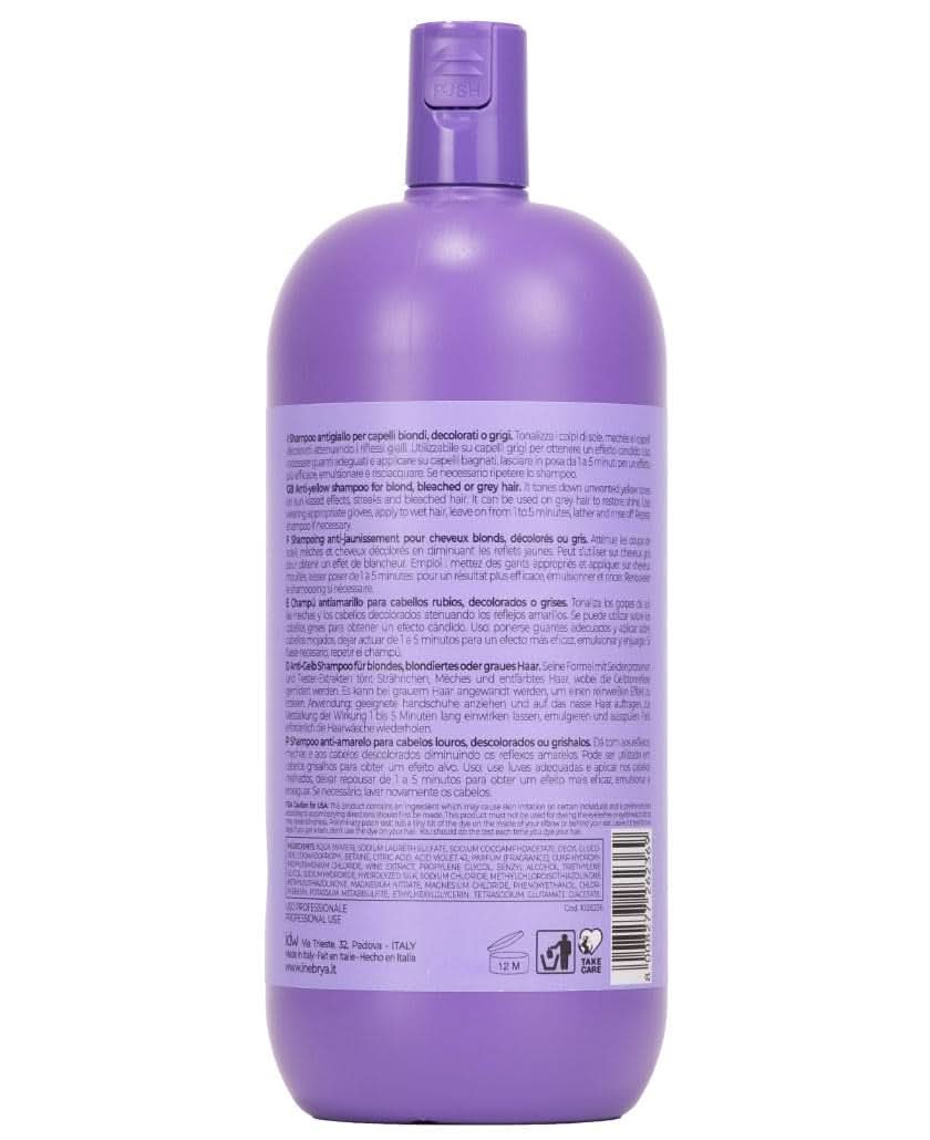 Inebrya BLONDEsse Shampoing Sans Jaune, 1000 ml Douche et bain Naty Shop