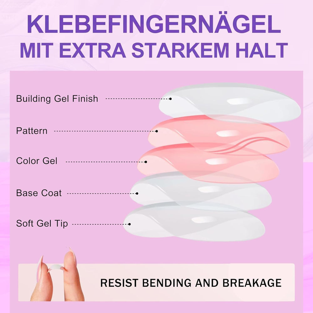 Lot de 420 faux ongles – Ballerine en gel doux, couverture complète, couleur chair, blanc dégradé, colle sur ongles artificiels, faux ongles pour nail art (Ballerine blanc nu)