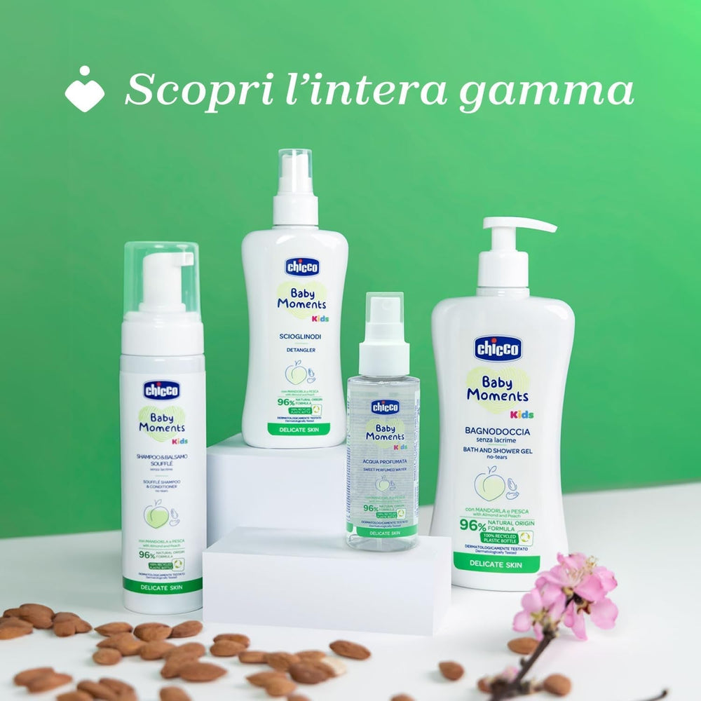 Chicco KIDS - DELICATE SKIN - 2 IN 1 MOUSSE: ȘAMPON ȘI CONDITIONER, 150 ml Copii - Baie si Skincare Naty Shop