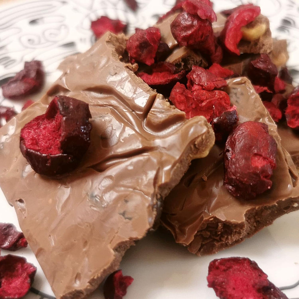 Cerises amères lyophilisées | Morceaux de fruits lyophilisés 100% naturels Fruits secs | Cerises amères séchées | Cerises amères lyophilisées | ZingyZoo Produits déshydratés Naty Shop