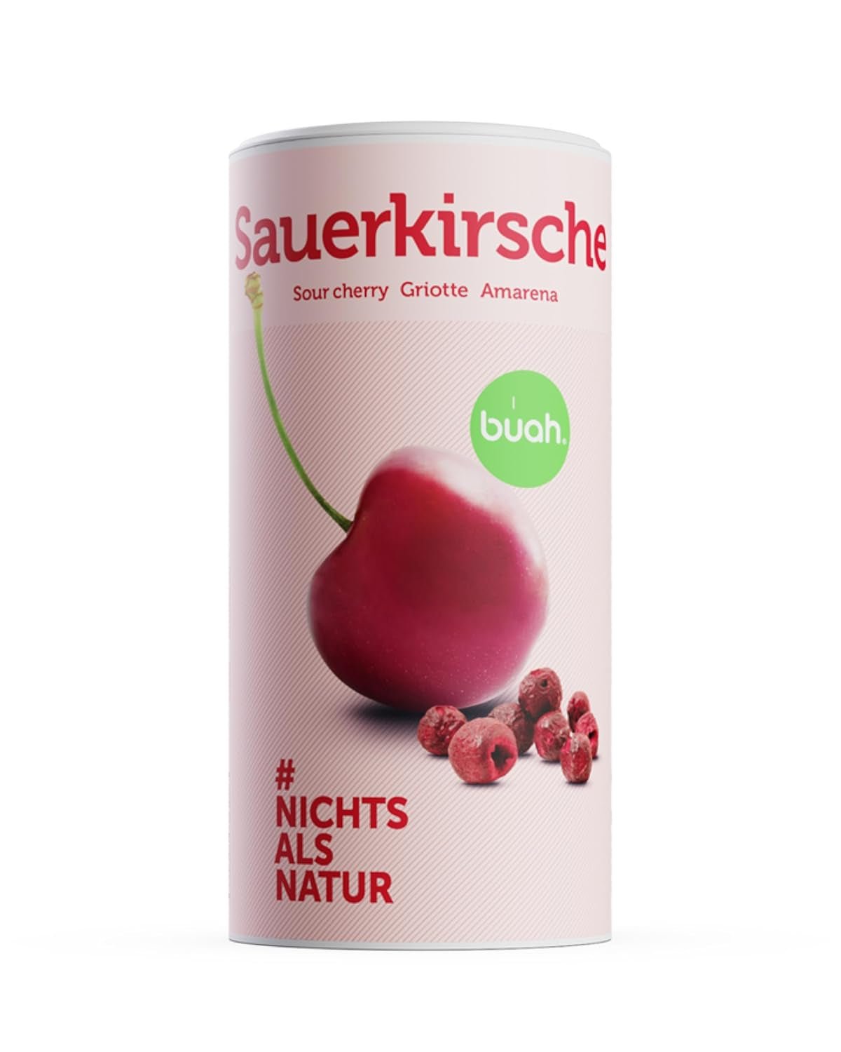 Cerises amères lyophilisées BUAH® | Cerises amères entières comme collation ou pour le muesli | Substitut idéal aux bonbons | Vegan et sans sucre ajouté | 135g de produits déshydratés Naty Shop Titre par défaut