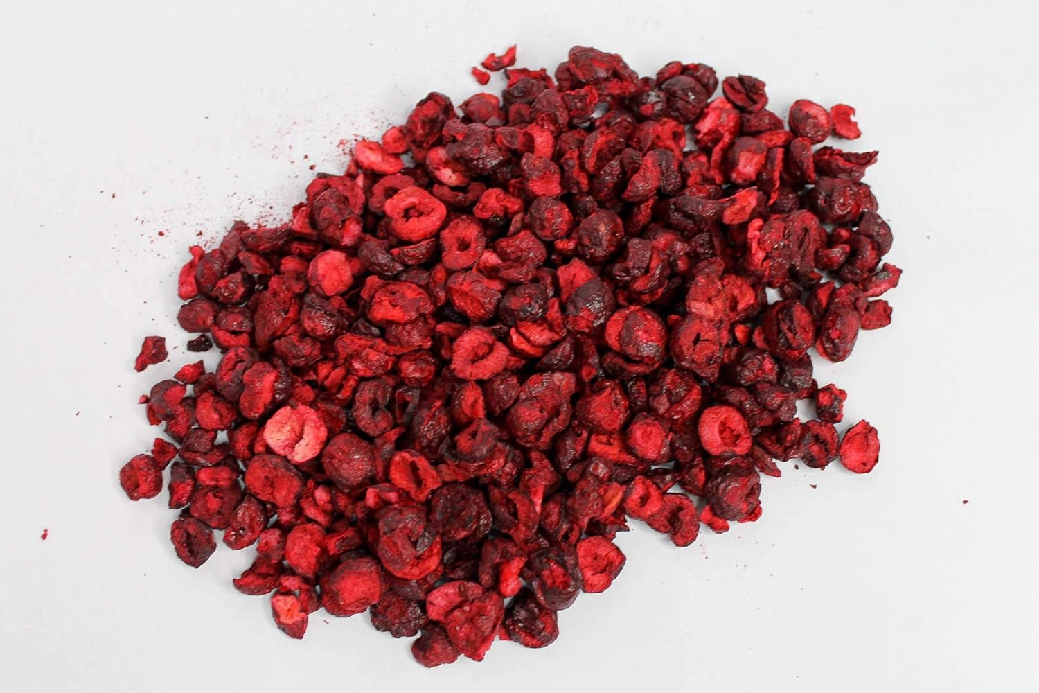 Cerises lyophilisées 100g - Cerises amères lyophilisées - Fruits secs lyophilisés - Cerises amères séchées tranchées - Parfait pour la pâtisserie, la décoration, le muesli et les desserts Produits déshydratés Naty Shop