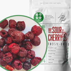 Cerises lyophilisées | Cerises acides séchées | Fruits lyophilisés | Fruits secs lyophilisés | Fruits lyophilisés Cerises séchées | Smoothie Fourrure Fruits lyophilisés (90g) Produits déshydratés Naty Shop 90 G (1 paquet)