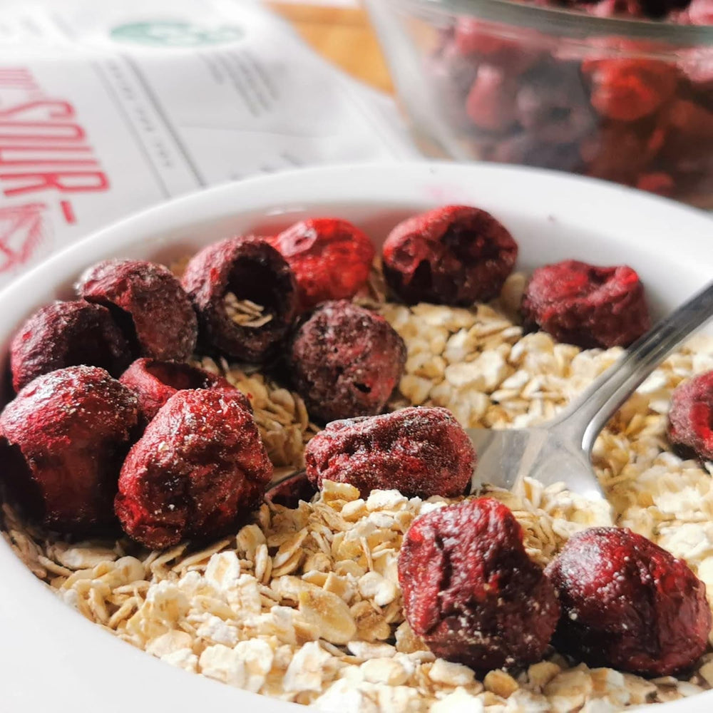 Cerises lyophilisées | Cerises acides séchées | Fruits lyophilisés | Fruits secs lyophilisés | Fruits lyophilisés Cerises séchées | Smoothie Fourrure Fruits lyophilisés (90g) Produits déshydratés Naty Shop