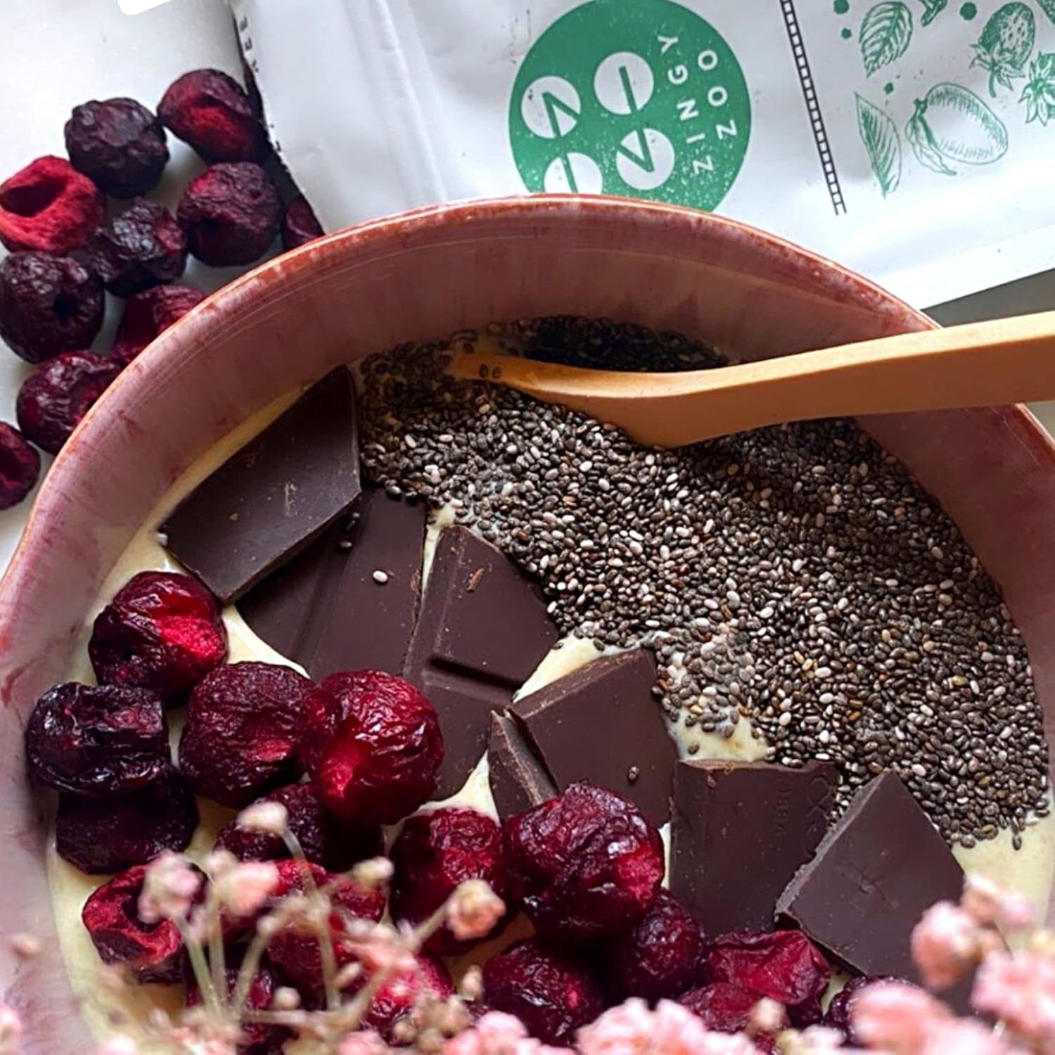 Cerises lyophilisées | Cerises acides séchées | Fruits lyophilisés | Fruits secs lyophilisés | Fruits lyophilisés Cerises séchées | Smoothie Fourrure Fruits lyophilisés (90g) Produits déshydratés Naty Shop