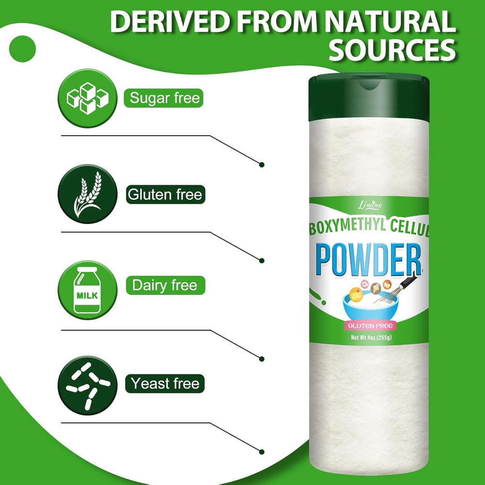 Poudre CMC 255 g - Poudre CMC 100 % pure, épaississant alimentaire, stabilisateur de crème glacée, poudre Tylo pour fondant, gâteaux, glaces, aliments surgelés, bonbons, yaourts, pâte à sucre Naty Shop Pâte à sucre