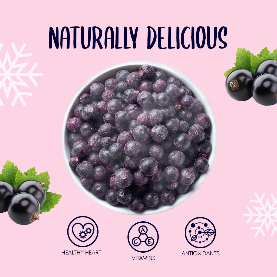 Cassis lyophilisés 250g - Fruits lyophilisés - Fruits secs lyophilisés - Cassis séchés pour pâtisserie, muesli, décoration gâteaux, desserts Produits déshydratés Naty Shop