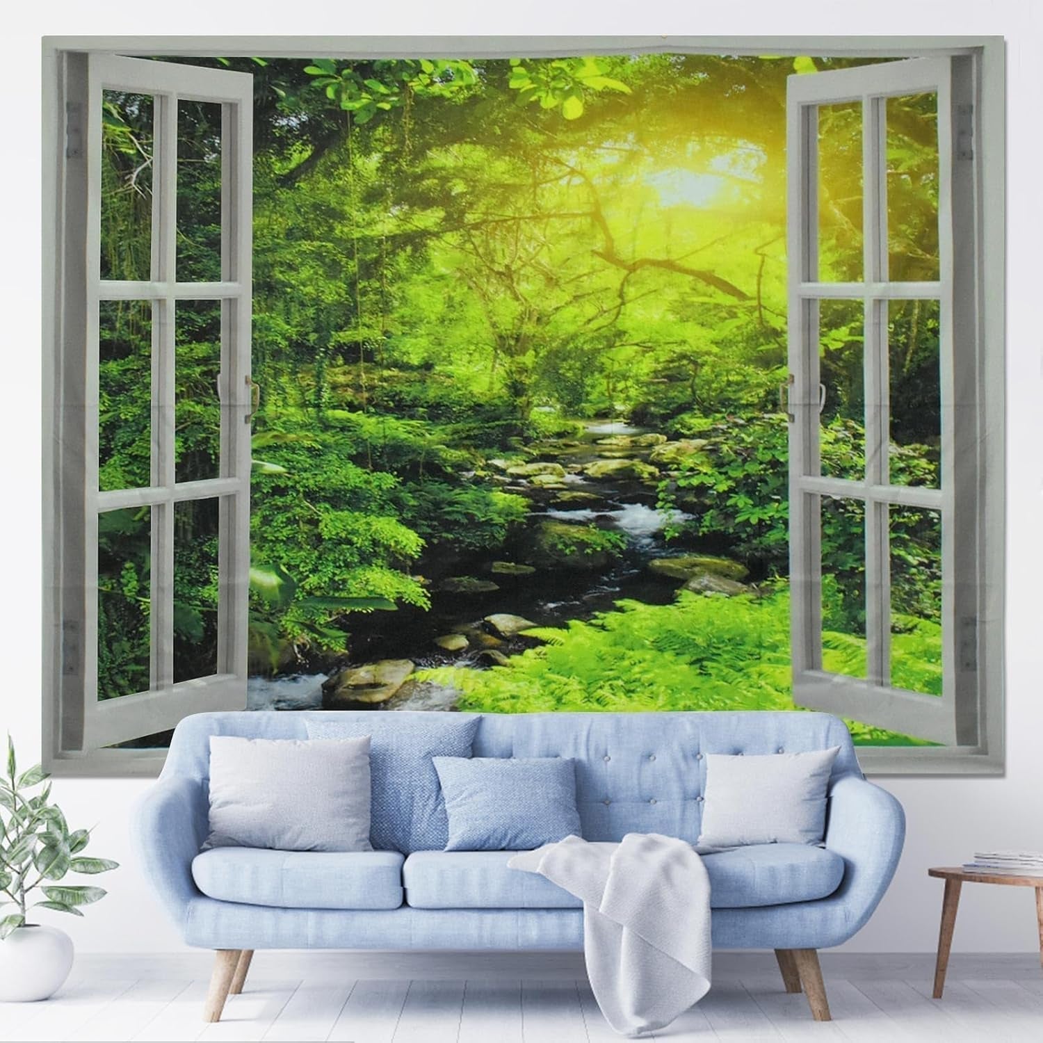 Tapis tapisserie fenêtre esthétique polyester grande plage Maison - Accessoires et Décorations Naty Shop A