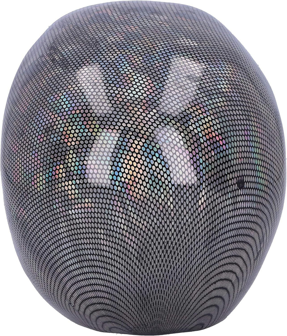 Crâne Résille Argent Holographique Ornement Crâne Résille Holographique Argent Argent 16,5 cm Statuettes et Sculptures Naty Shop