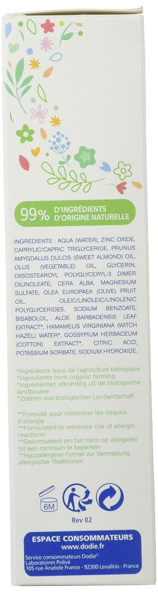 Crème de remplacement, sans parfum, dès la naissance, 75 ml Enfant - Bain et Soin Naty Shop