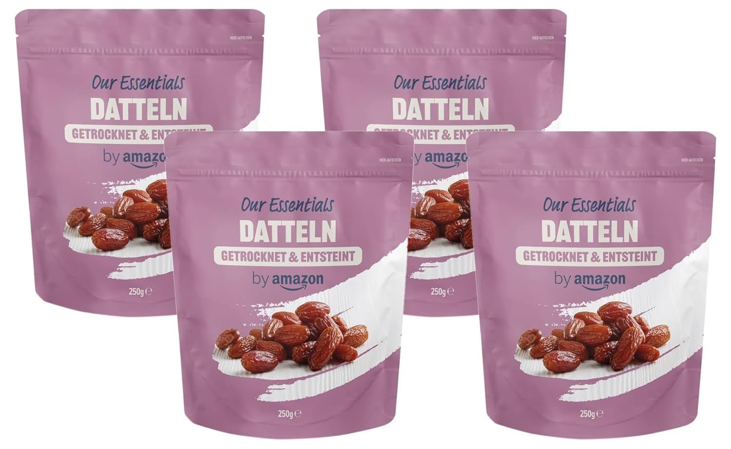 Dattes séchées et dénoyautées 250g Produits déshydratés Naty Shop 250 G (lot de 4)