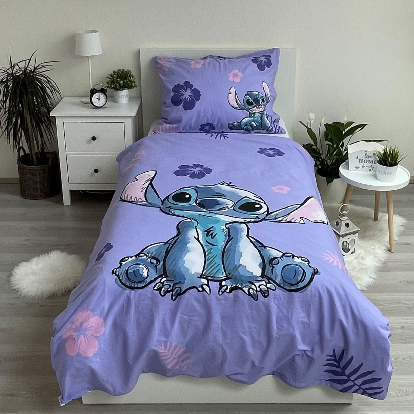 Linge de lit enfant réversible, Lilo & Stitch, 100% coton Linge de lit - enfant Naty Shop