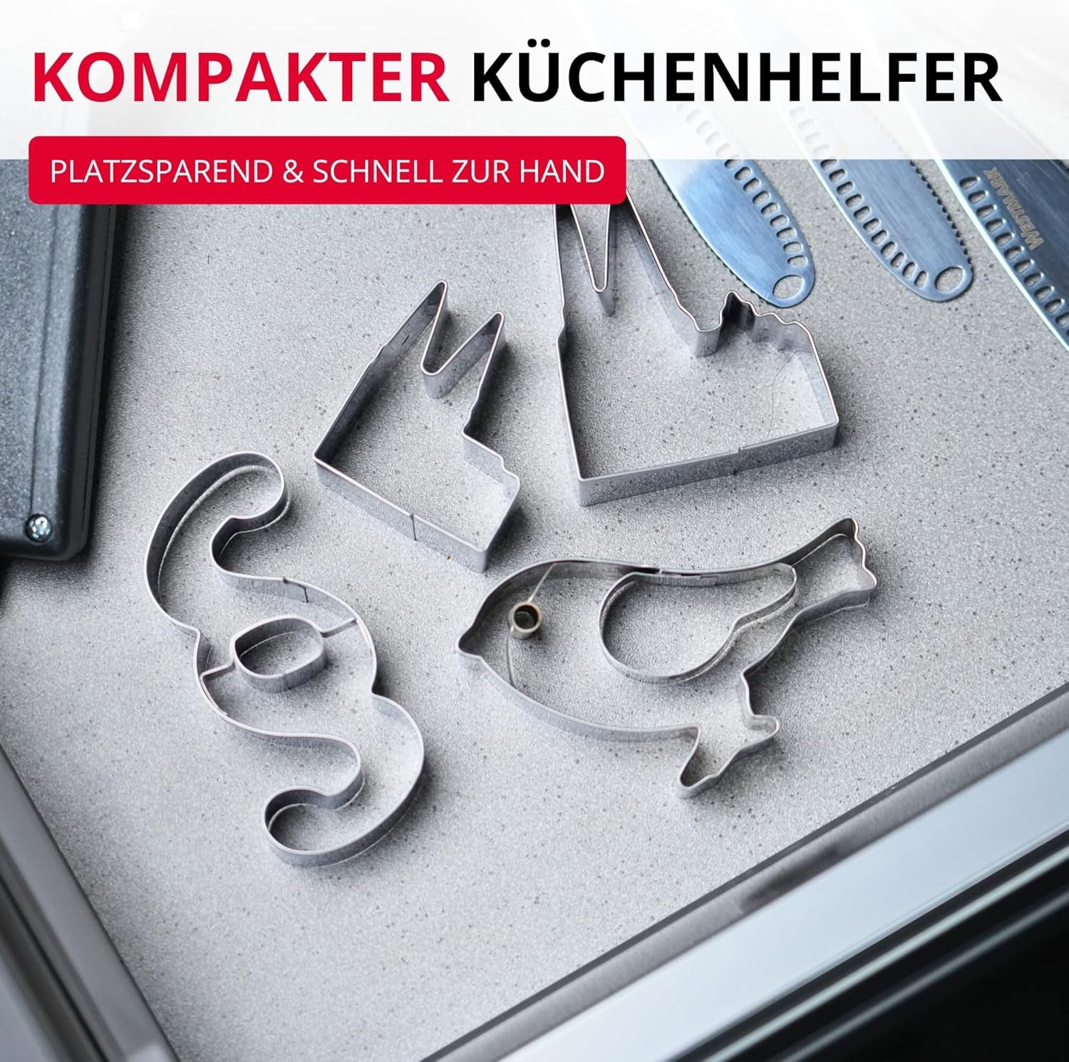 Westmark Sparrow Emporte-pièce – Emporte-pièce en acier inoxydable – Forme précise pour biscuits, pâte et plus encore – Emporte-pièces de Pâques et de Noël, 8 cm