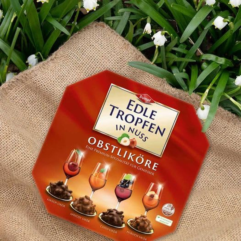 Edle Tropfen, chocolat fourré aux liqueurs de fruits, 250 grammes Bonbons au chocolat Naty Shop