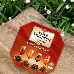 Edle Tropfen, chocolat fourré aux liqueurs de fruits, 250 grammes Bonbons au chocolat Naty Shop