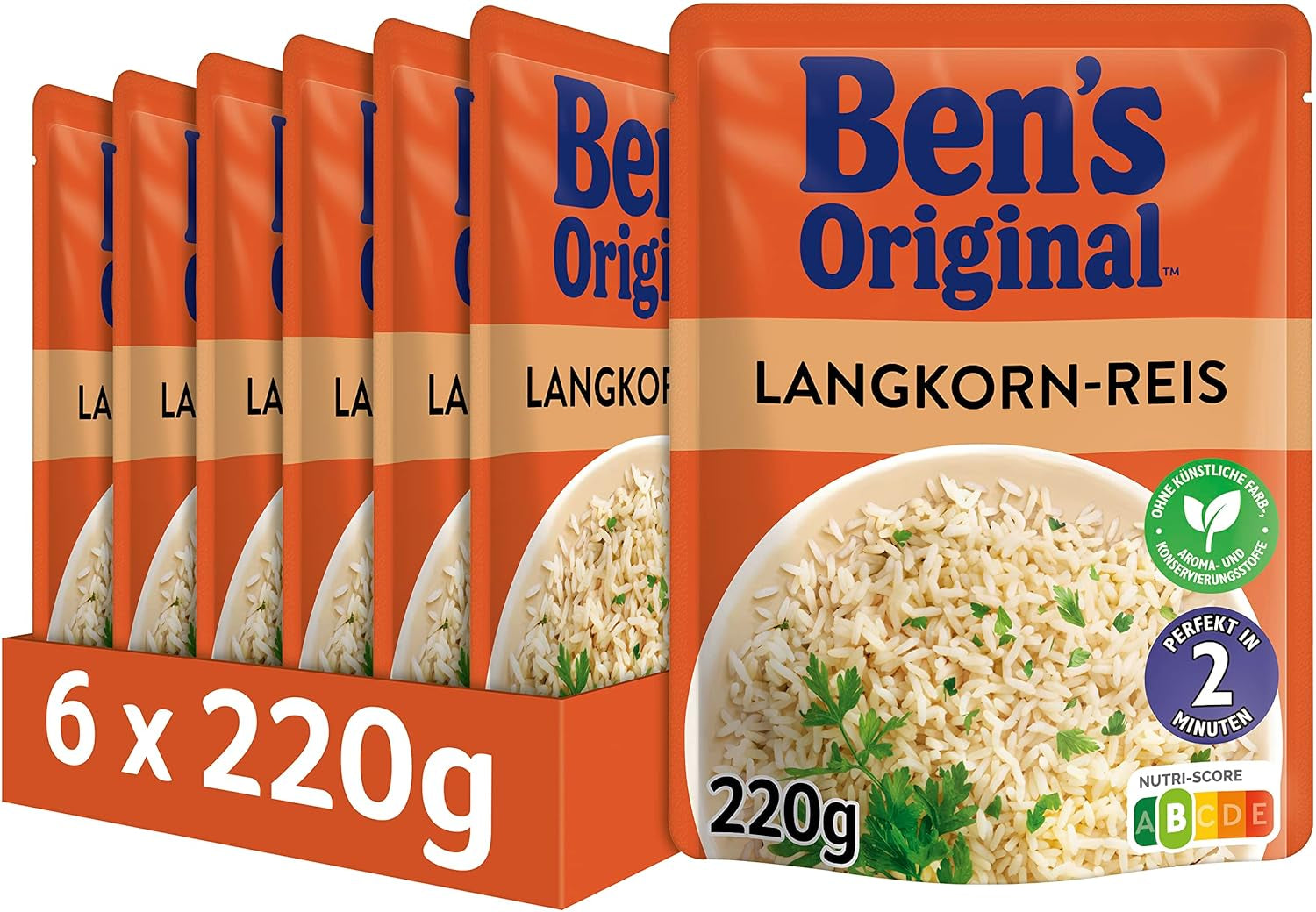 BEN'S ORIGINAL™ Riz basmati express 6 x 220 g