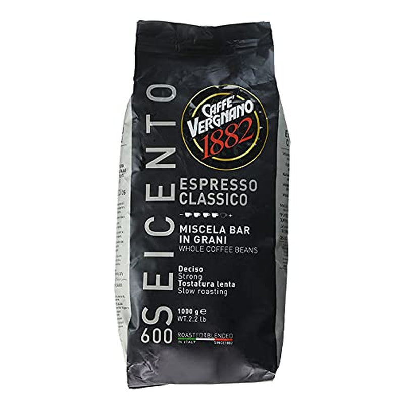 Vergnano Classico 600, Espresso en grains entiers, torréfaction foncée, 1000 g