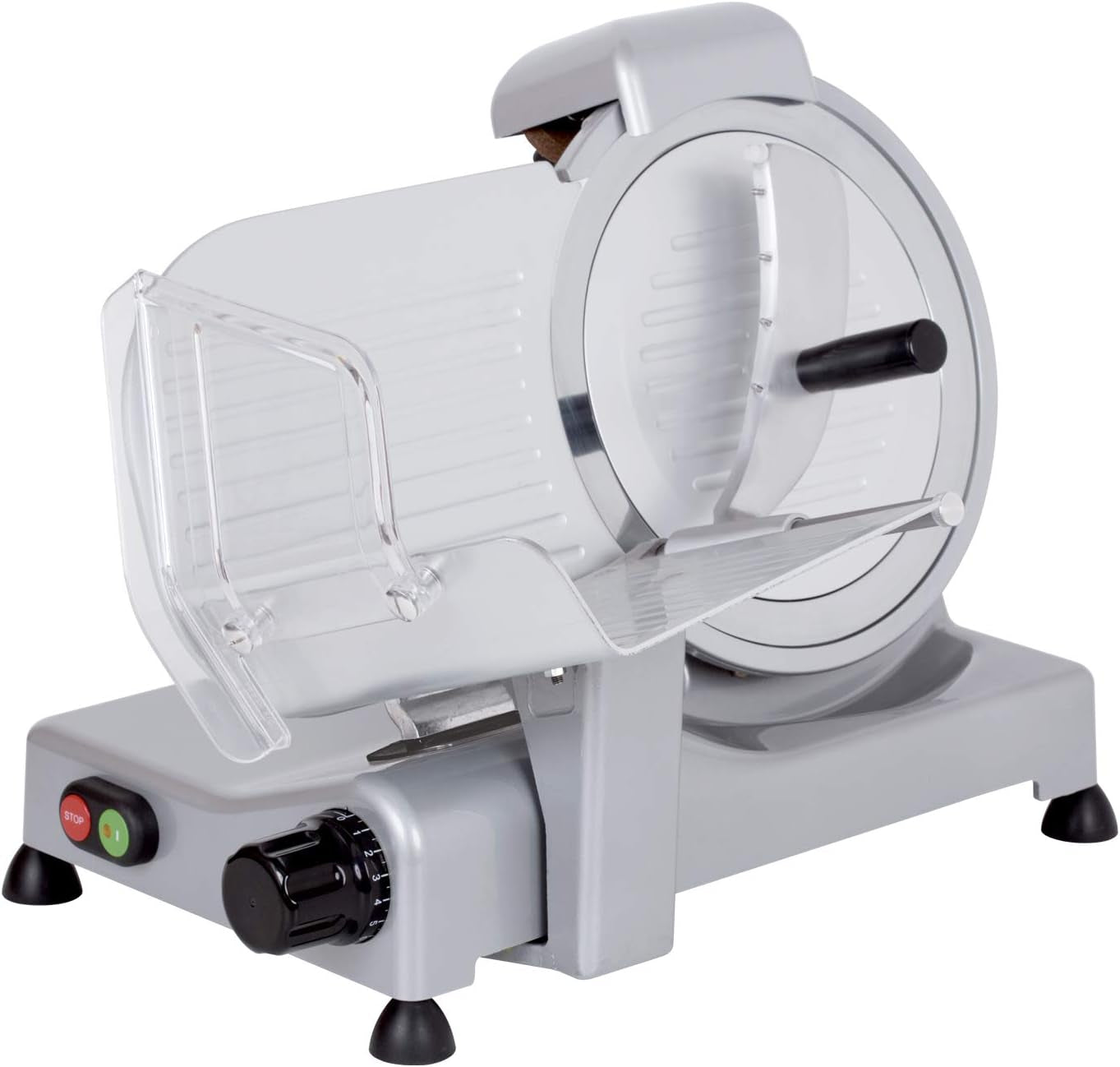 90018 Luxury 22 GS, trancheuse électrique, aluminium, argent/noir Trancheuses et trancheuses Naty Shop