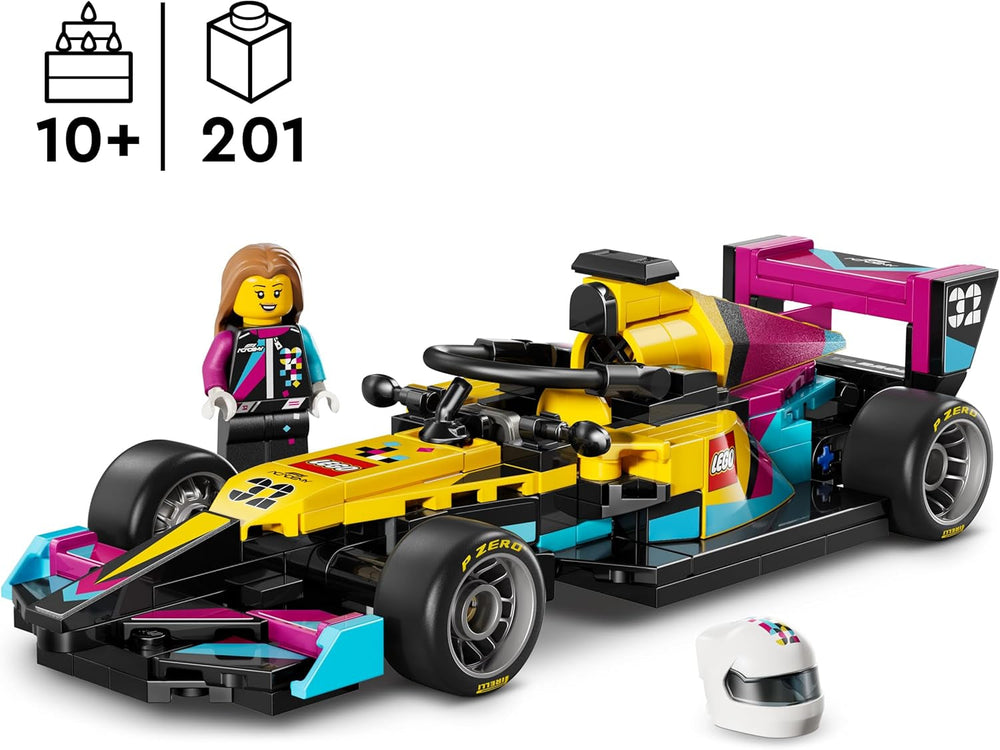 LEGO Speed Champions F1 ACADEMY Rennwagen - Spielzeug Modellauto - Mit Formel 1 Rennfahrerin Minifigur - Geschenk für Mädchen, Jungen & Erwachsene Fans ab 10 Jahren - 77258
